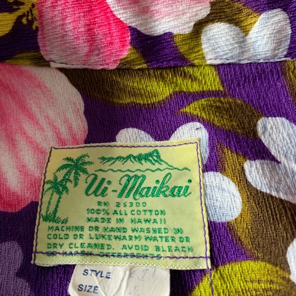 Vintage made in Hawaii Ui-Maikai short sleeve dress shirt. - Picture 6 of 9